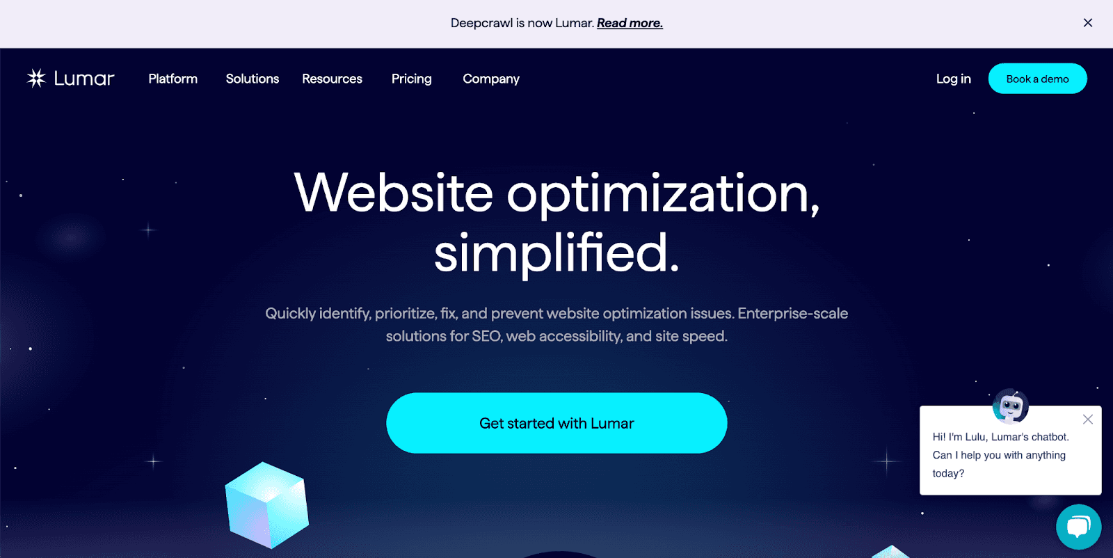 Lumar homepage