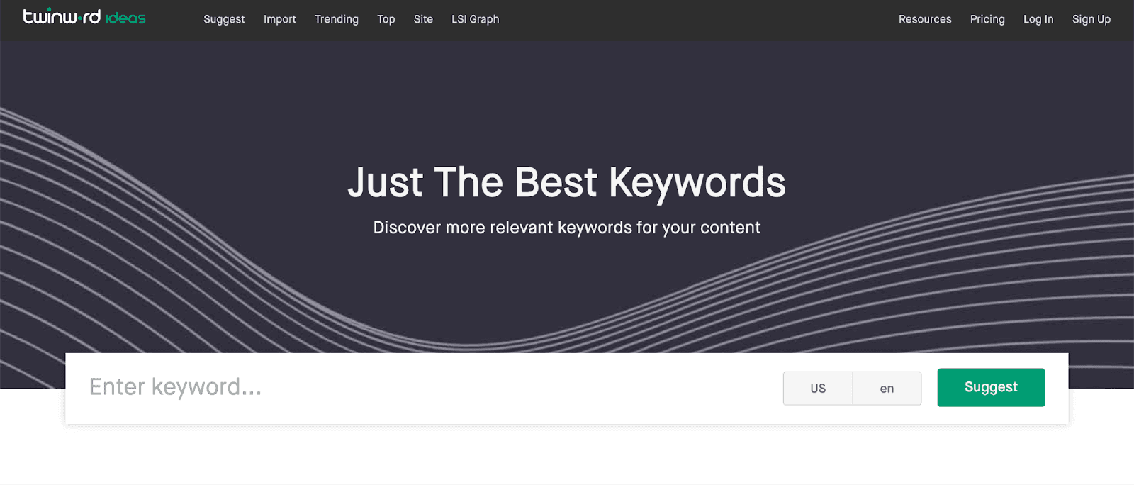 Twinword homepage