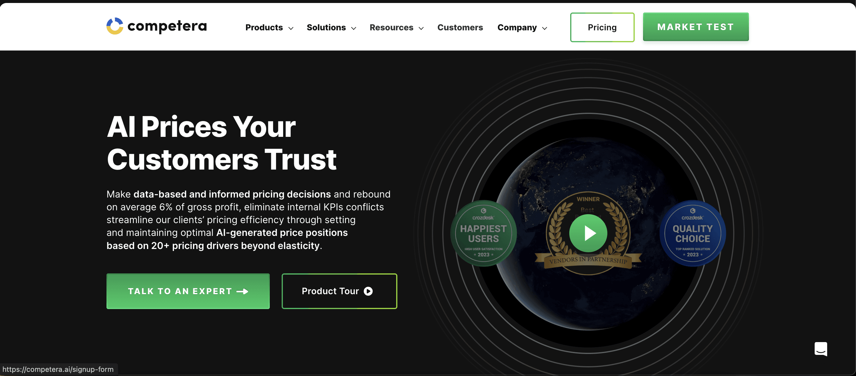 Competera home page