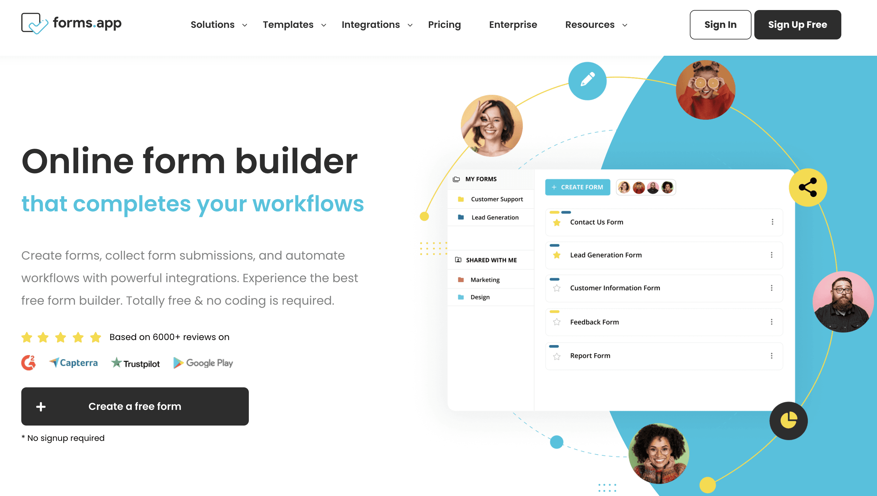 forms.app home page