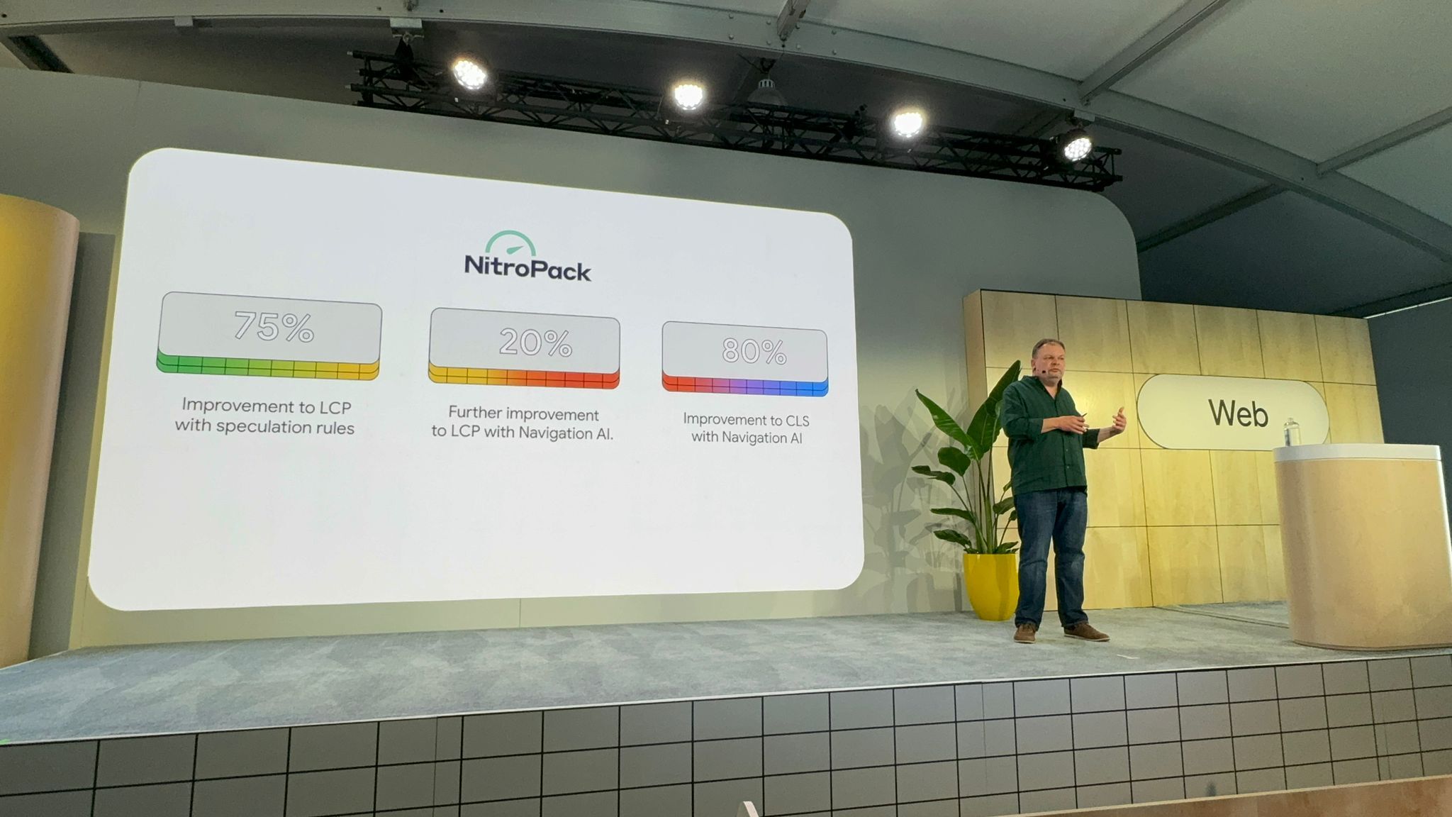 Barry Pollard showcasing NitroPack at the venue
