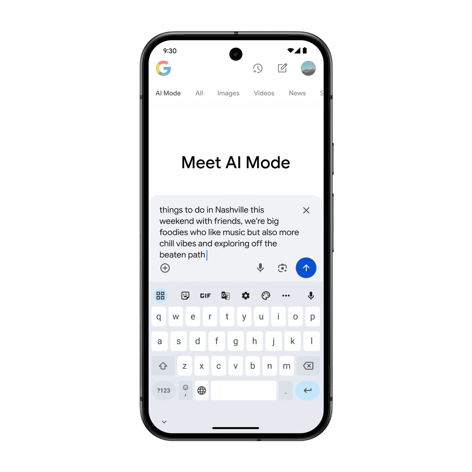 Google Search AI Mode interface