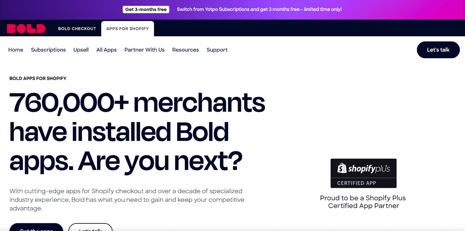 bold homepage