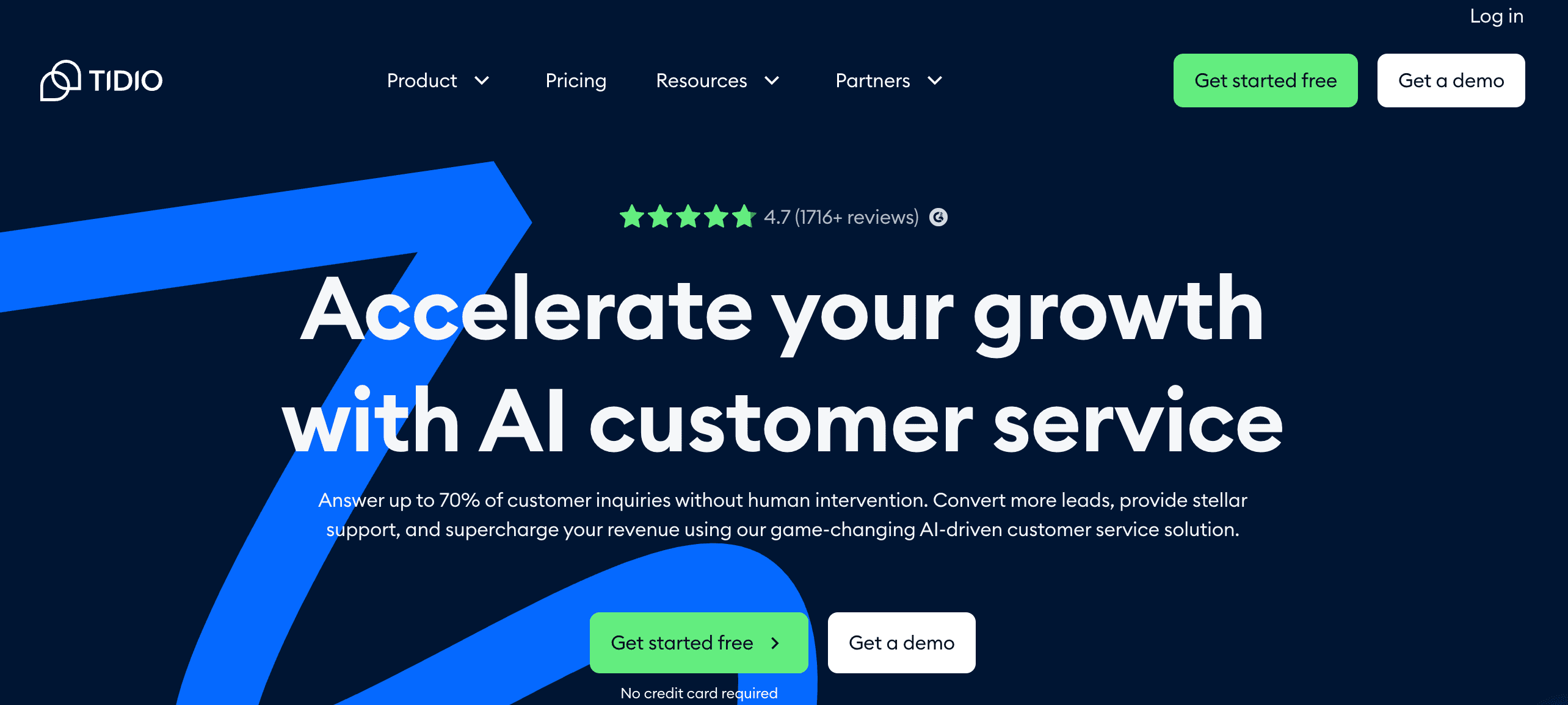 Tidio home page