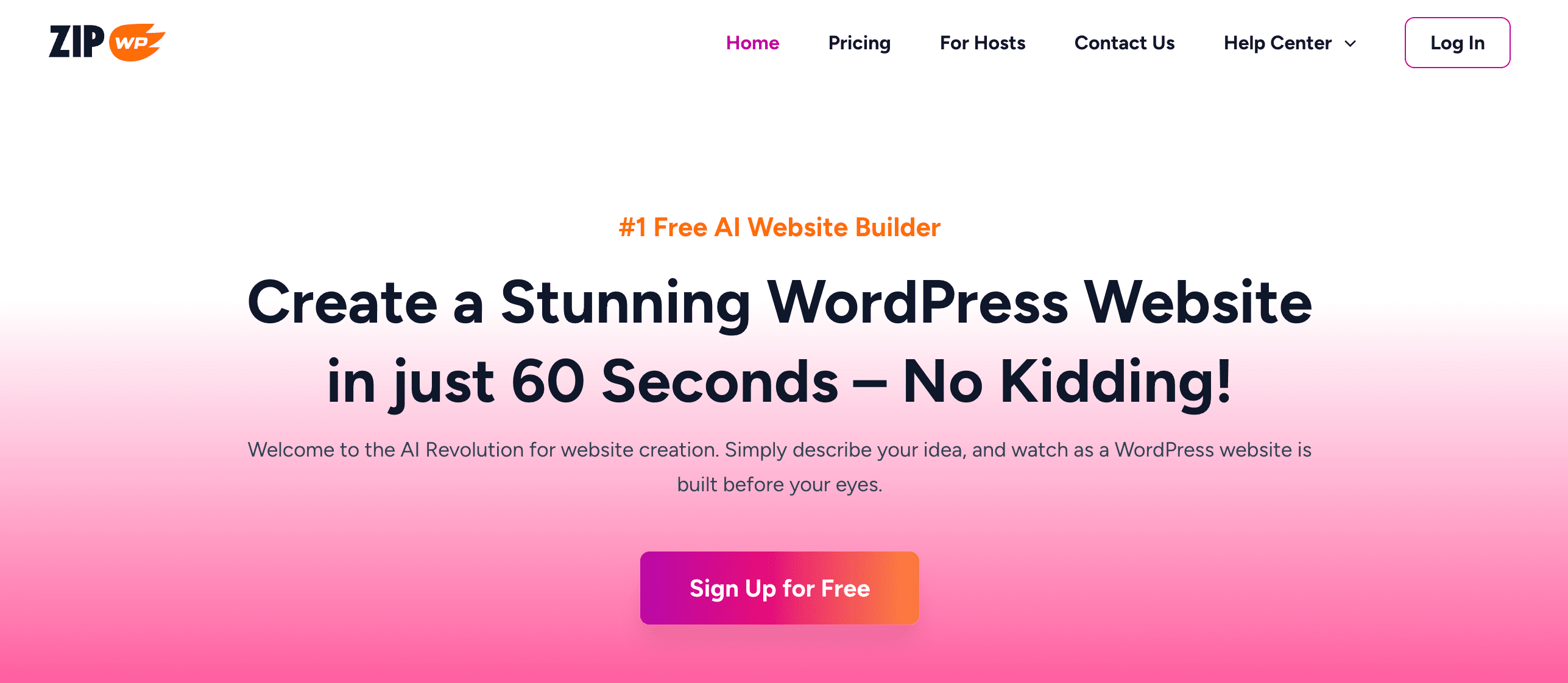 ZipWP home page