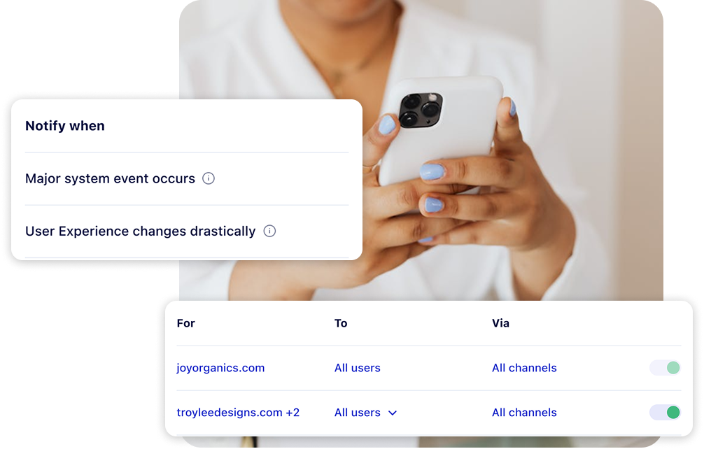 Automated alerts when a competitor overtakes you on key metrics